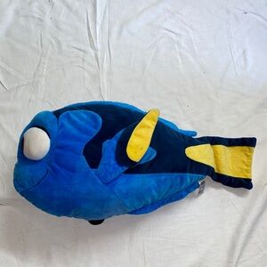 Disney Pixar finding dory blue and Yellow Plush Fish Pillow -large